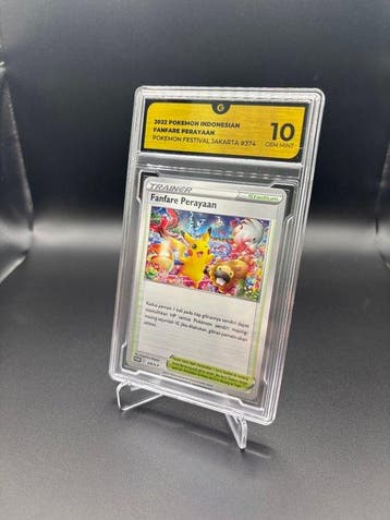 Pokémon - 1 Graded card Fanfare Perayaan Pikachu Promo card, Nieuw