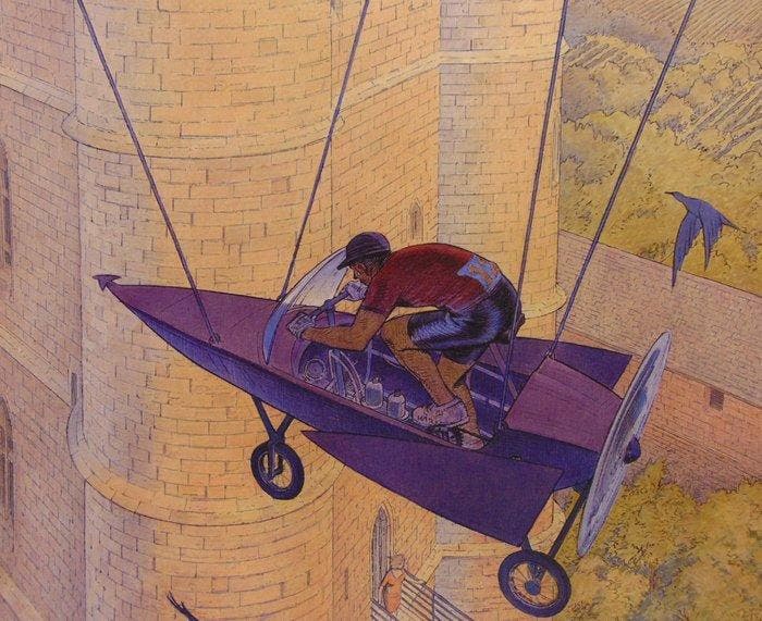 Schuiten, François - 1 Offset Prent - De Duistere steden -, Livres, BD