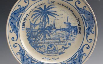 Bord - Aardewerk - Herinneringsbord 1950