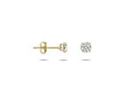 Marie Celeste - Oorknoppen - Zirkonia 4 mm - Goud, Kleding | Dames, Overige Dameskleding, Verzenden, Nieuw