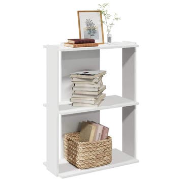 vidaXL Boekenkast 3-laags 60x30x80 cm bewerkt hout wit, Verzenden