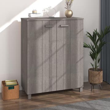 vidaXL Schoenenkast HAMAR 85x40x108 cm massief grenenhout, Verzenden
