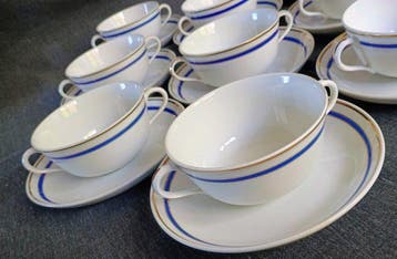 Richard Ginori - Service de dîner (18) - Palermo - Or 24 ct, Antiquités & Art
