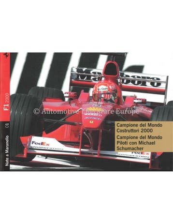F1 2000 CAMPIONE DEL MONO PILOTI CON MICHAEL SCHUMACHER