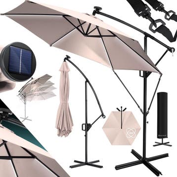 Zweefparasol - Tuinparasol - Parasol 350 cm - Met voet - Met, Verzenden, Nieuw