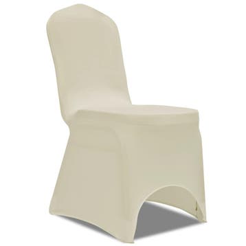 vidaXL Hoes voor stoelen 50 stuks (creme), Verzenden, Nieuw