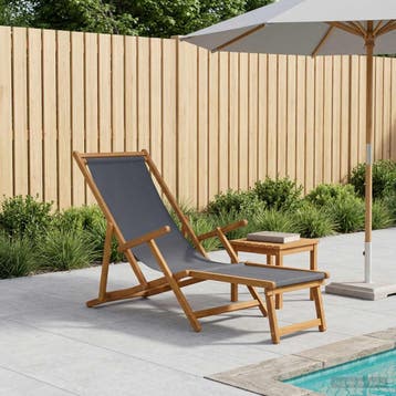 vidaXL Opvouwbare zonnebed 3 Positie Massief Eucalyptus Hout, Verzenden, Nieuw