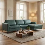 Leren hoekbank Match - 2.5-zits arm links + Longchair arm, Ophalen of Verzenden