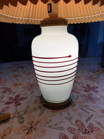 Lampe de table - Laiton doré, Verre de Murano