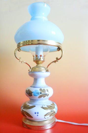 Tafellamp - Kristal, Opaline glas