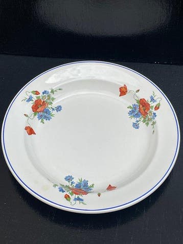 Salins - Service de table (7) - Coquelicots - Porcelaine