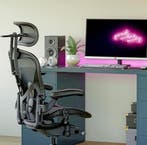 Herman Miller Aeron Remastered Graphite Met Atlas Hoofdsteun, Maison & Meubles, Chaises de bureau, Verzenden