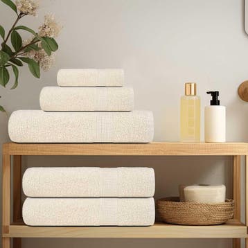 vidaXL Gastendoekjes FROGN 10 st 30x50 cm 360 g/m² crème, Verzenden
