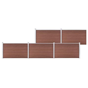 vidaXL Schutting 872x106 cm HKC bruin, Verzenden, Nieuw
