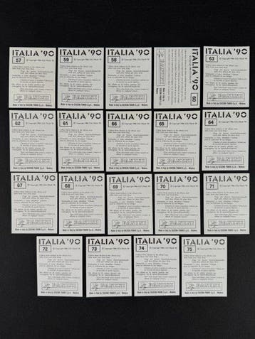 1990 Panini Italia 90 World Cup, Austria: complete team, Nieuw