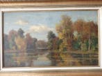Sieger Baukema (1852-1936) - Sfeervol herfstlandschap met