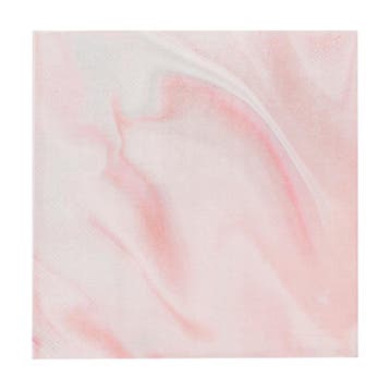 Roze Servetten Marmer 16,5cm 16st, Verzenden, Nieuw