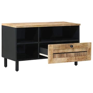 vidaXL Opbergkasten Bruin en zwart 80 x 33,5 x 46 cm, Huis en Inrichting, Verzenden, Nieuw