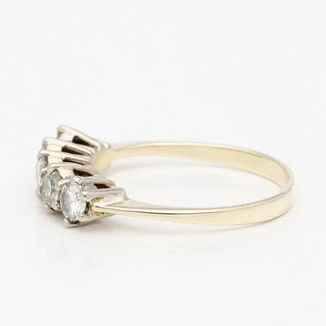 Bague - 14 carats Or jaune, Or blanc Diamant (Naturelle), Nieuw