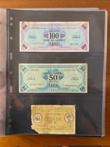 Wereld. - Album with 128 banknotes / coupons / fantasy notes