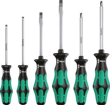 Wera 6-Delige Sleuf/Pozidriv Laserpunt Hexagonale Blade, Verzenden