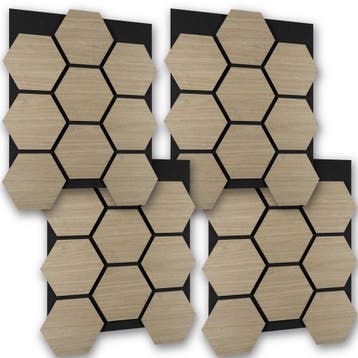 Akoestische panelen Sonic Shield houtlook - donker eiken, Verzenden, Nieuw