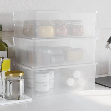 vidaXL Opbergboxen kunststof 3 st stapelbaar 10 L, Doe-het-zelf en Bouw, Verzenden, Nieuw