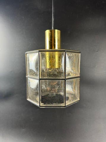 Limburg Glashütte - Plafondlamp - Glas, Messing - Gietijzer