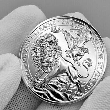 Verenigd Koninkrijk. 2 Pounds 2026 – Lion and Eagle Ag999 1