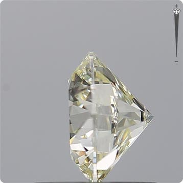 1 pcs Diamant (Natuurlijk) - 0.75 ct - Rond - N (gekleurd) -, Nieuw