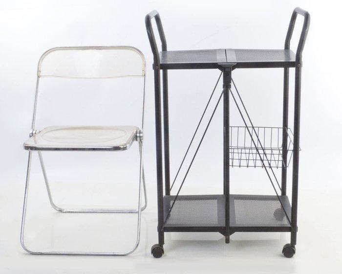 Metallwarenfabrik - Chariot de service - Accent - Acier - à, Antiquités & Art, Art | Objets design