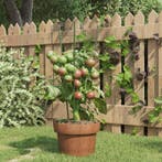 vidaXL Plantensteunen 5 st met 3 ringen 45 cm staal groen, Verzenden