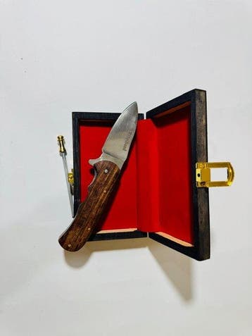 Hekito - Canif Style Arts and Crafts - Couteau pliant fait à