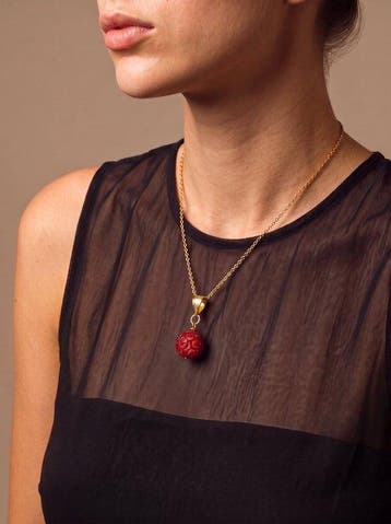 Murano-glas - Ketting met hanger - Corallo Barocco