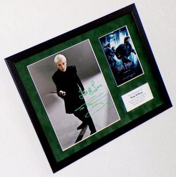 Harry Potter - Tom Felton (Draco Malfoy) Framed, signed +, Collections