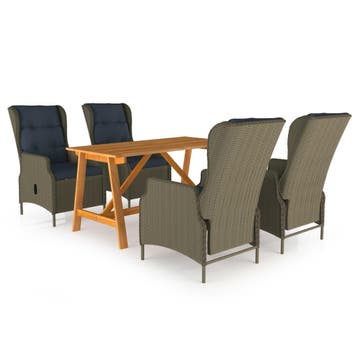 vidaXL 5-delige Tuinset bruin, Verzenden, Nieuw, Tuinset
