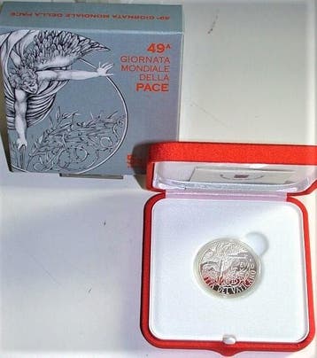 5 Euro 2016 Vatikan 49 Weltfriedenstag, Verzenden, België
