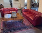 Chesterfield style - Canapé (2) - club - Cuir, Bois