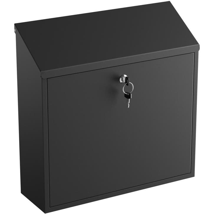 Avalo Brievenbus Zwart RVS - Wandbrievenbus -Incl 2 sleutels, Jardin & Terrasse, Boîtes aux lettres, Envoi