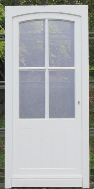 moabi houten deur , buitendeur , achterdeur 97 x 210 wit, Ophalen of Verzenden, Buitendeur
