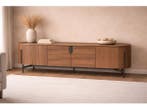 Veiling - Tv dressoir Walnoot - 220cm - Notenhout bruin - br, Huis en Inrichting, Nieuw