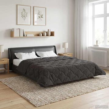 vidaXL Volledig Jaar Dekbed Gekwilt Antraciet 220 x 240 cm, Verzenden, Nieuw