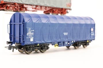 Roco H0 - Modeltrein goederenwagon (2) - Twee huifwagons -