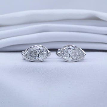 Hanger - 14 karaat Witgoud - 3.00ct. tw. Diamant (Lab-grown)