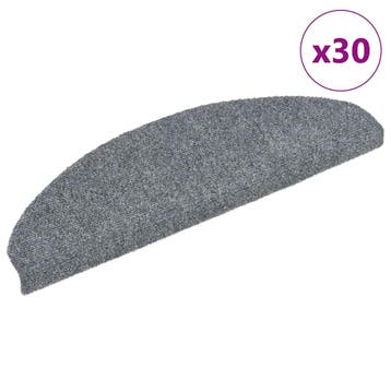 vidaXL Trapmatten Zelfklevend 30 stuks 65x21x4 cm Lichtgrijs, Verzenden