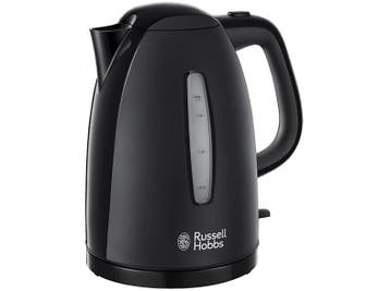 Russell Hobbs -  Waterkoker Textures Plus  - Zwart, 1 tot 2 liter, Verzenden, Nieuw, Draadloos
