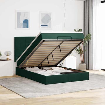 vidaXL Ottoman bed met matrassen 140x190cm fluweel, Verzenden
