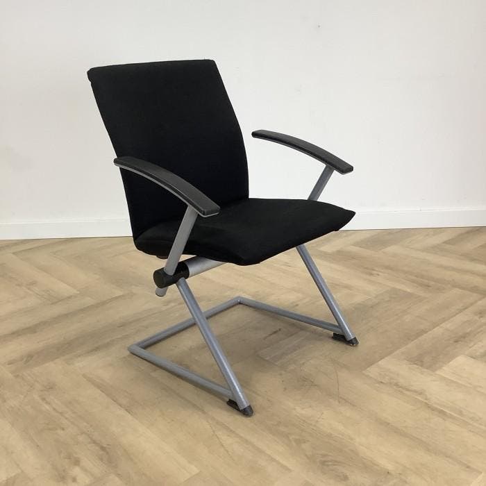 Grammer Office design vergaderstoel,  zwart - grijs, Huis en Inrichting, Stoelen, Zwart, Gebruikt, Eén