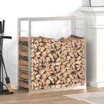 vidaXL Haardhoutrek 80x28x86 cm roestvrij staal, Verzenden