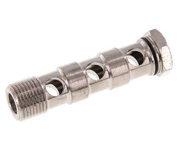 Boulon banjo 3 voies en laiton nickelé avec filetage mâle, Verzenden, Nieuw